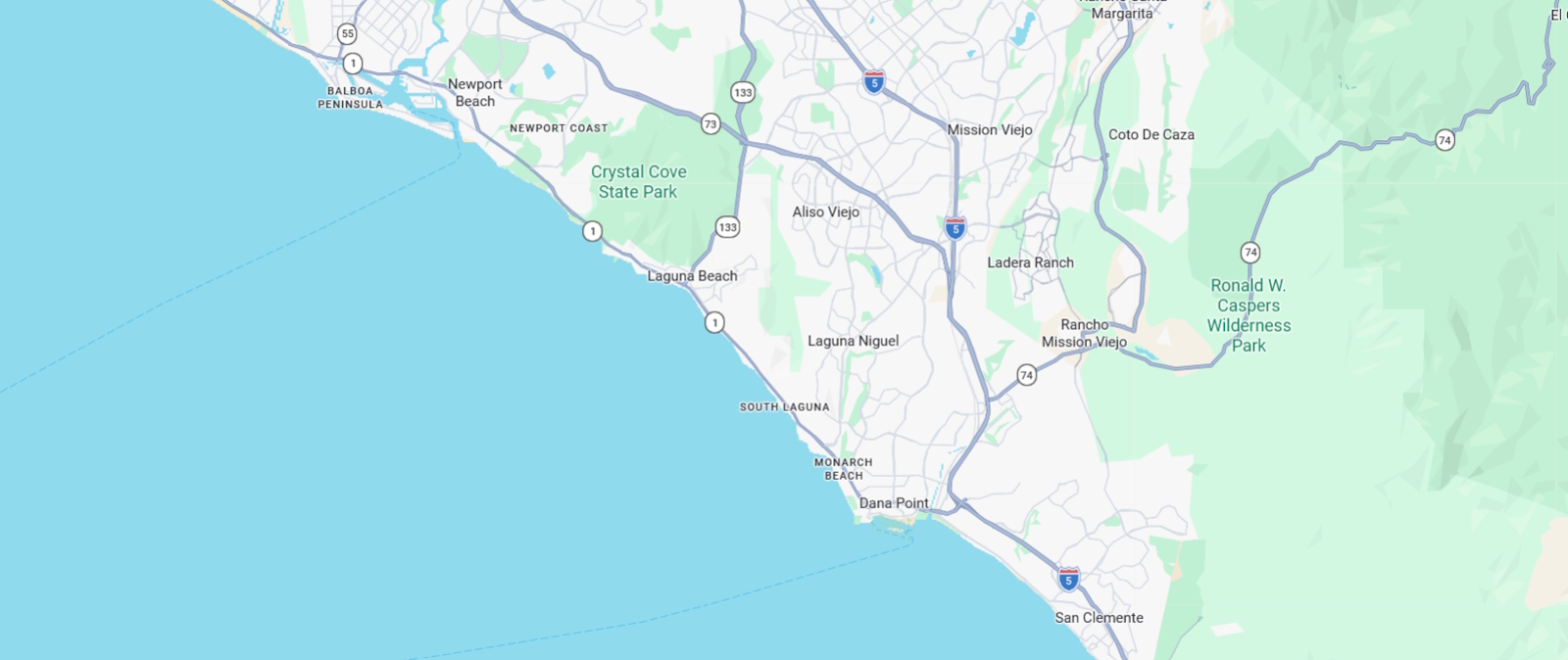Contact map, San Clemente area, CA. USA